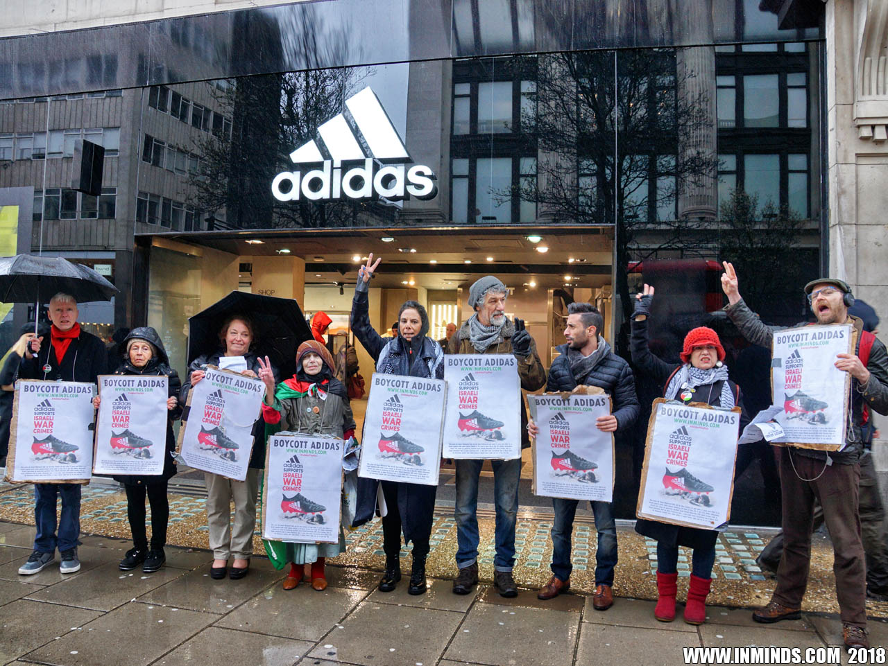Boycott Israel News: London Protest Adidas End Apartheid Sponsorship, Stop War Crimes