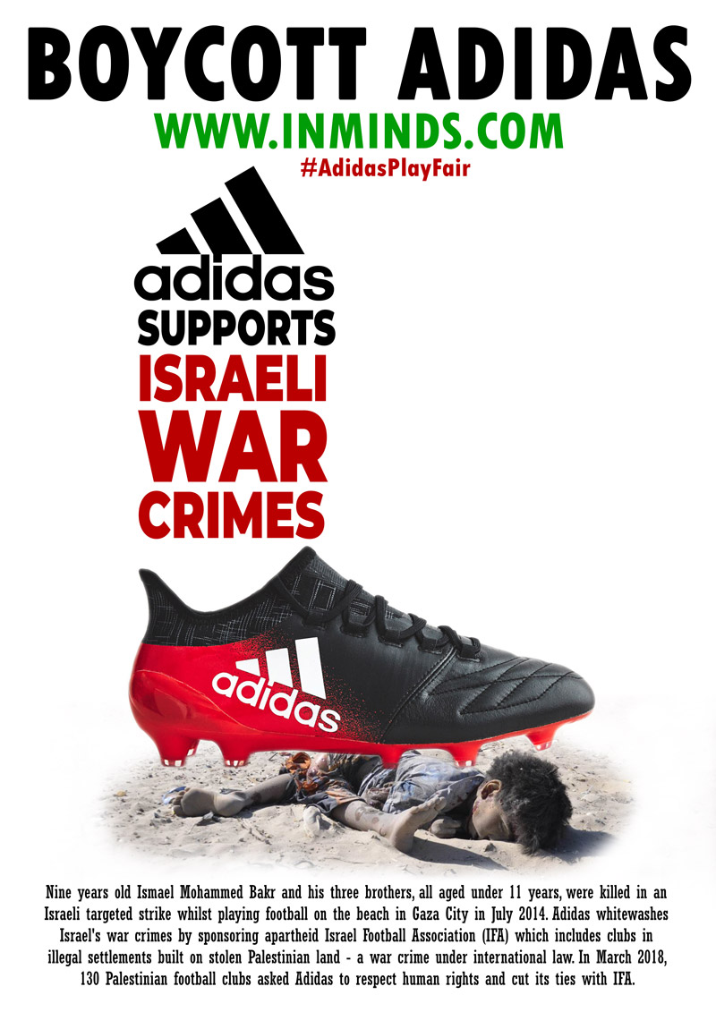 Boycott Israel News Alert 30th Mar 2018 Protest Adidas support of